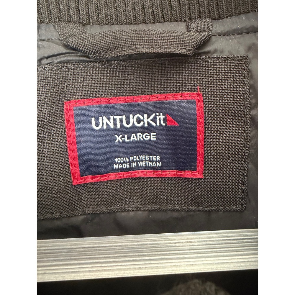 UNTUCKit Gardner Jacket Men XL Black Quilted Full Zip Mock Neck Fall Winter Cozy - Picture 4 of 8